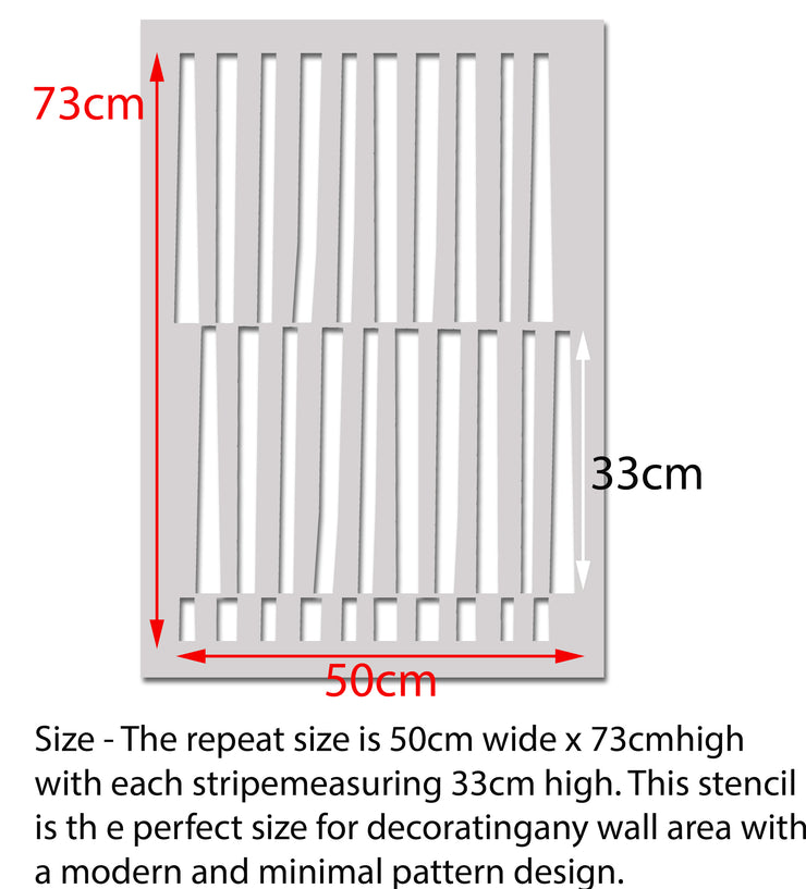 Vertical Stripes Wall Pattern Stencil
