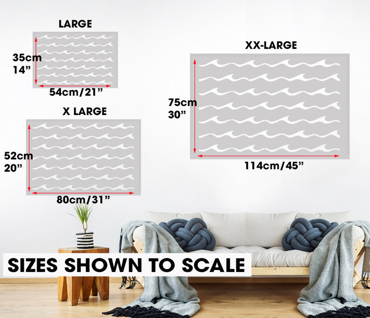 WAVE CREST Wall Stencil, Ocean Inspired Pattern Stencil, Modern