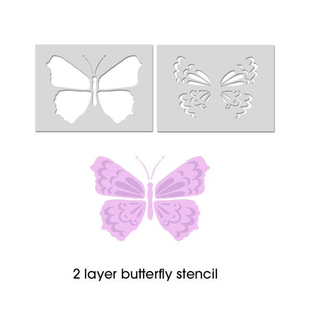 Butterfly Stencil 2 layers