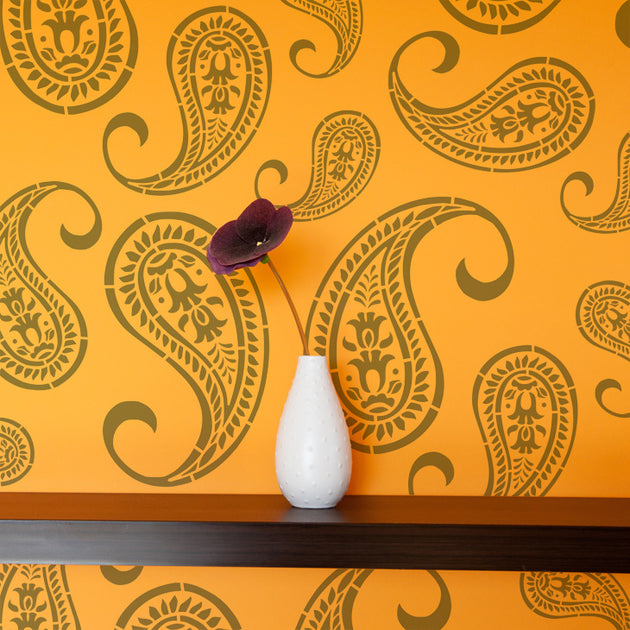 Traditional Indian Paisley Stencil | Ideal Stencils – IdealStencils