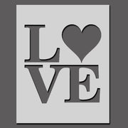 LOVE word stencil