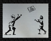 Banksy 'No Ball Games' Stencil