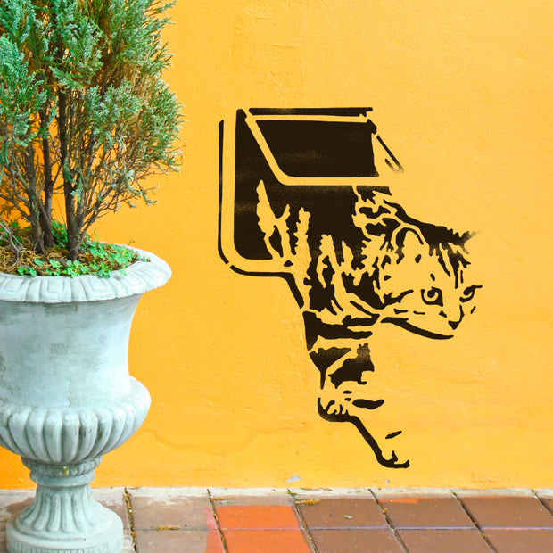 Banksy Cat Flat Stencil