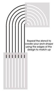 Boho Line Arch & Sun Stencil Kit