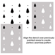 Christmas Trees Pattern Stencil