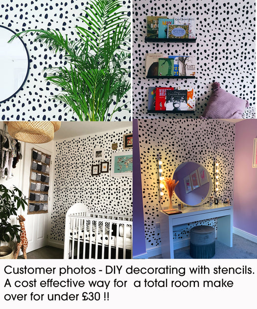Dalmatian Spots Stencil Home Wall Decor Ideal Stencils