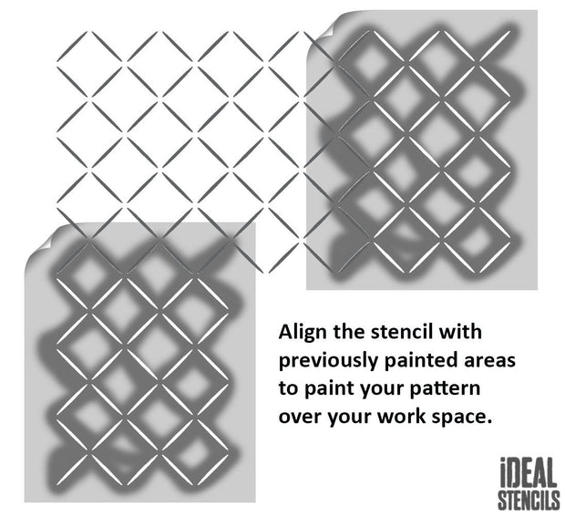 Diamond lattice Pattern Stencil