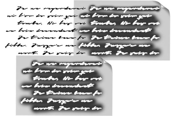 French Handwritten Script Stencil
