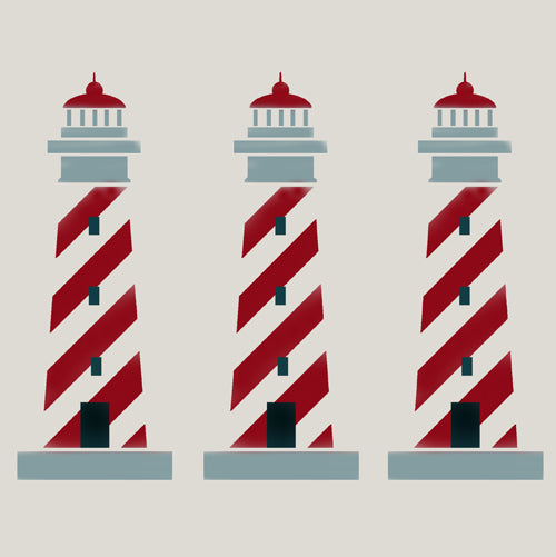 Lighthouse nautical seaside stencil