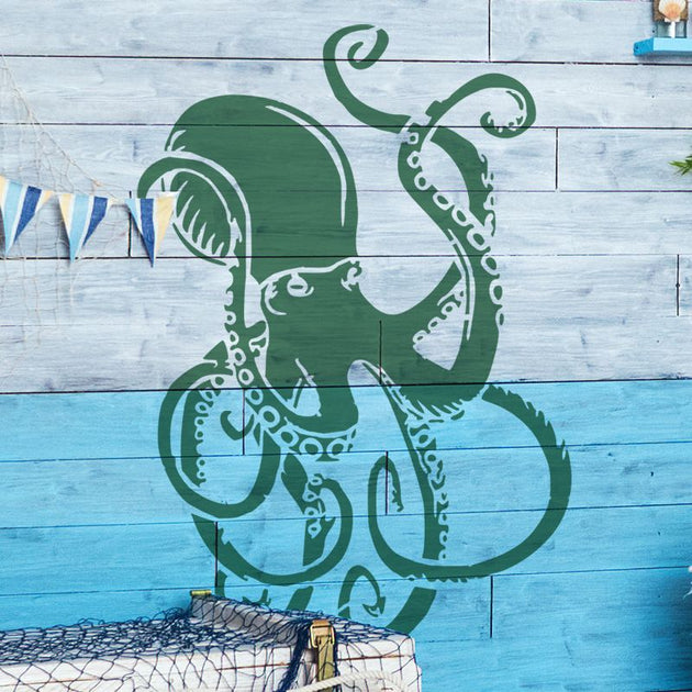 Wave Stencil | Reusable Home Nautical Decor Stencil | Paint Walls Fabrics &  Furniture (Small- See Images)