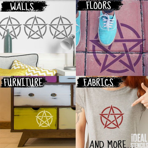 Pentagram star stencil Ideal Stencils IdealStencils
