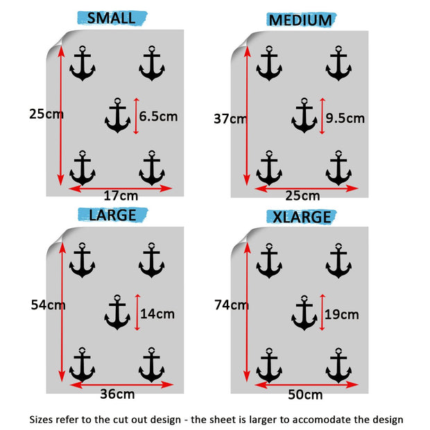 Ships anchor pattern stencil