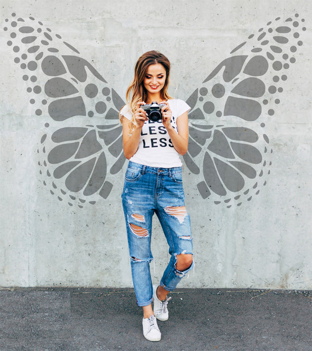 Butterfly Wings Wall Stencil