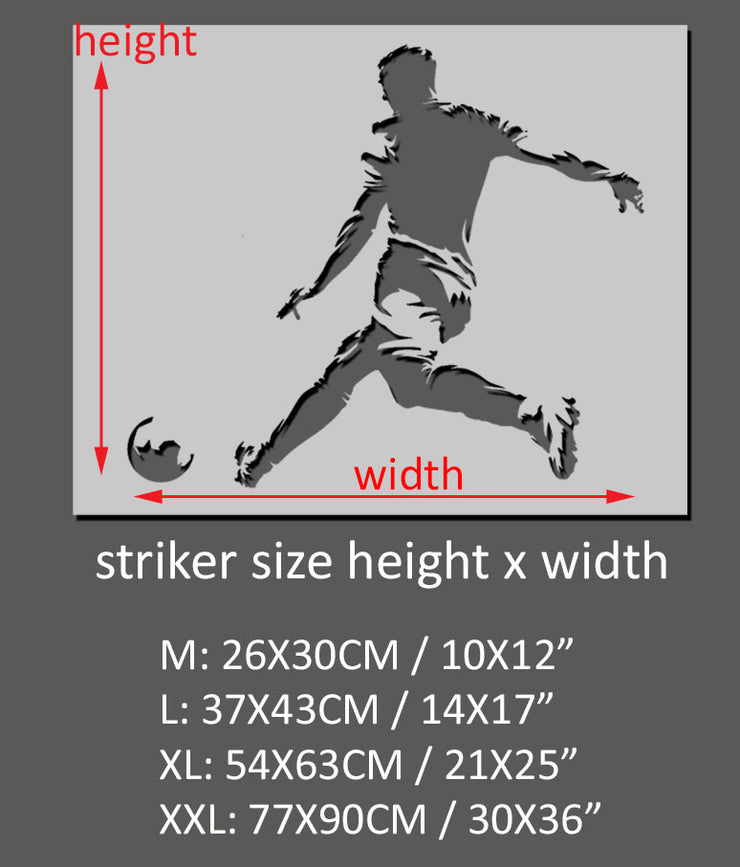 Football Player Striker Stencil