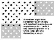 TEXTURED STAR Pattern Stencil