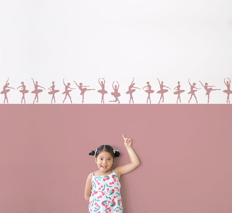 Ballerina Ballet Dancer Border Stencil