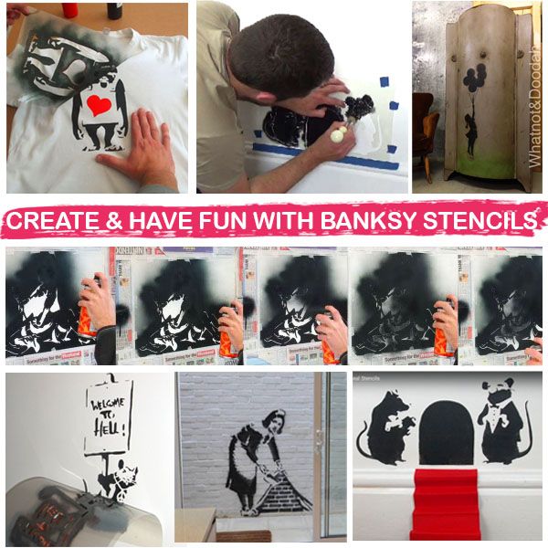 Banksy Chair Smash Stencil