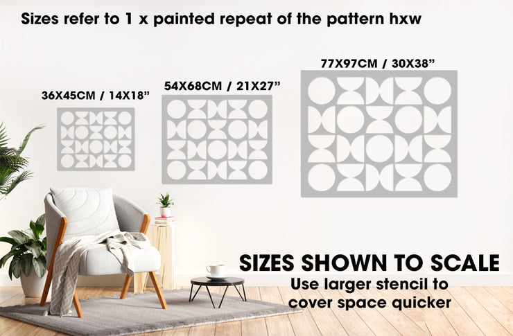 BAUHAUS Pattern Decor Stencil