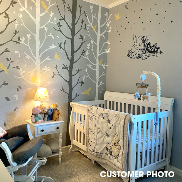 Birch Tree Forest Nursery Stencil