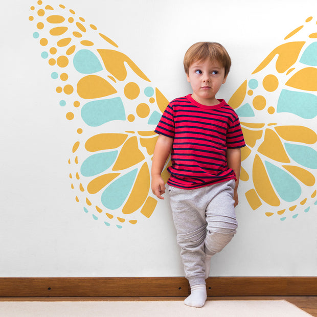 Butterfly Wings Wall Stencil