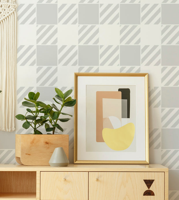 GINGHAM Pattern Wall Decor Stencil