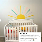 HUGE Golden Sun BOHO Nursery Stencil