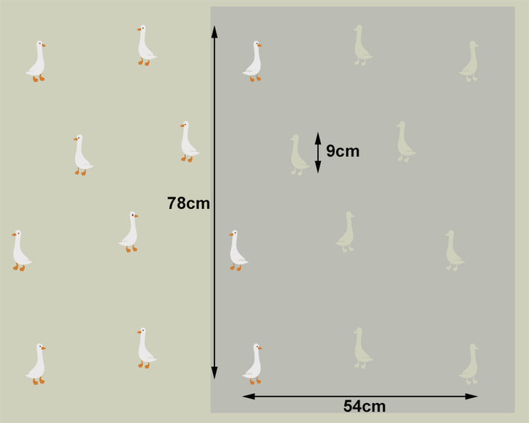 Goose Pattern Nursery Wall Stencil, Paint Geese Duck Baby Room ...