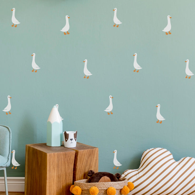 Goose Pattern Nursery Wall Stencil, Paint Geese Duck Baby Room ...