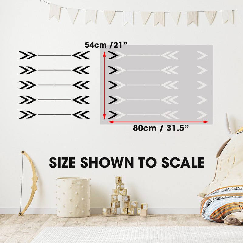 Horizontal Arrows Stencil, Native American Fabric Pattern, Ethnic Wall ...