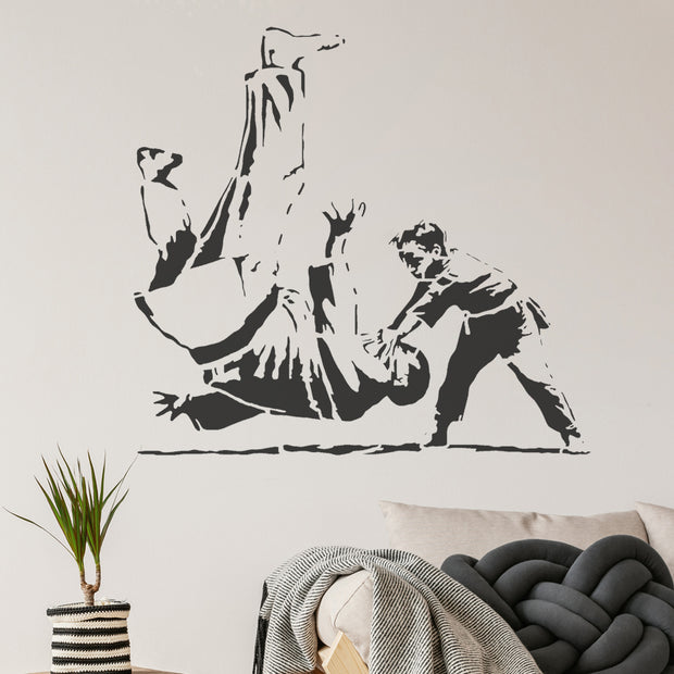 Banksy Judo Child Stencil