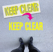 KEEP CLEAR Signage Stencil