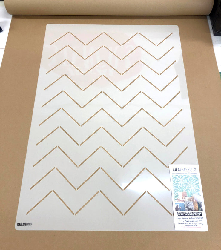 MEANDER Chevron Zig-Zag Stencil