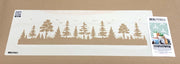 PINE FOREST Wall Border Stencil