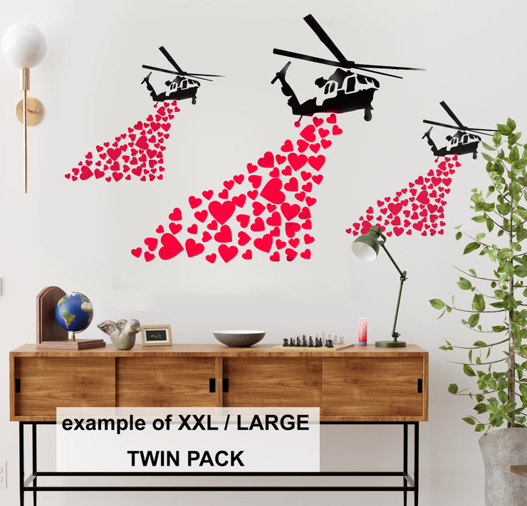 Banksy Love Heart Helicopter