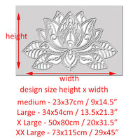 Lotus Mandala flower stencil