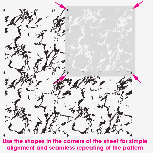 Marble Faux Pattern Stencil