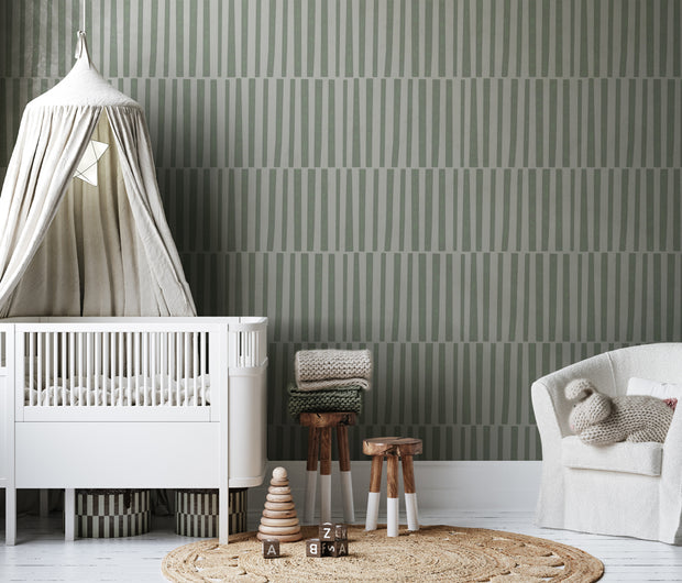 Vertical Stripes Wall Pattern Stencil