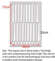 Vertical Stripes Wall Pattern Stencil