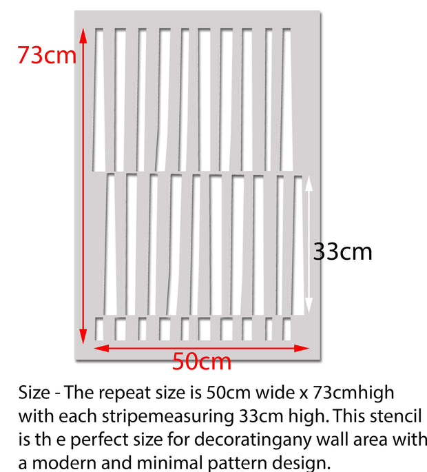 Vertical Stripes Wall Pattern Stencil