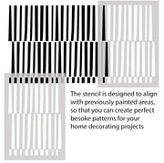 Vertical Stripes Wall Pattern Stencil