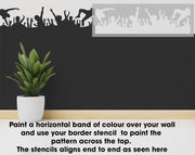 Rock Concert Crowd Wall Painting Stencil