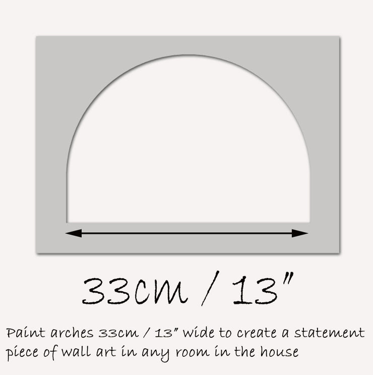 Scallop Arch Nursery Stencil (33cm / 13")