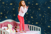 STARBURST Star Pattern Nursery Wall Stencil