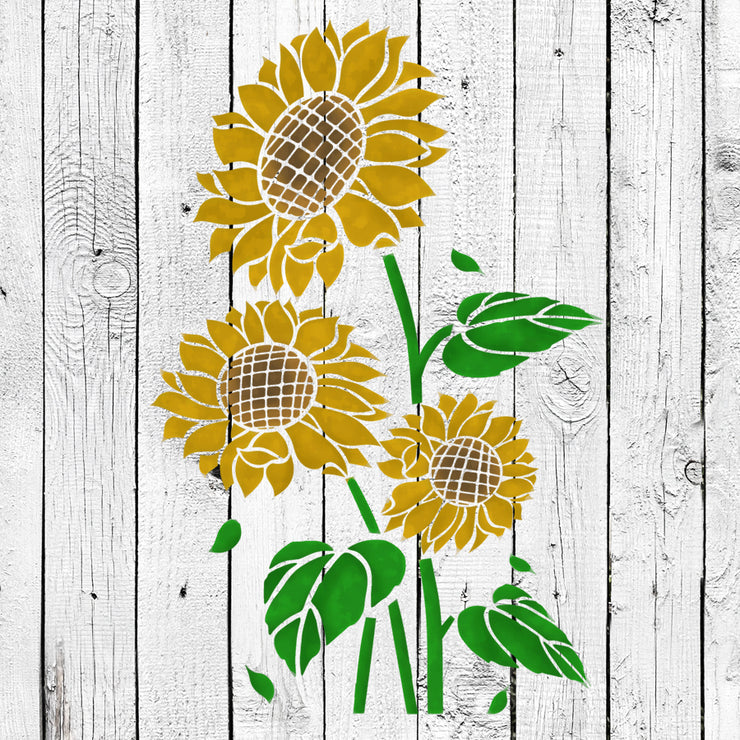 Sunflower Trio Stencil