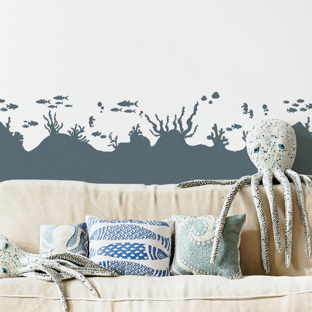 Under the Sea Border Stencil