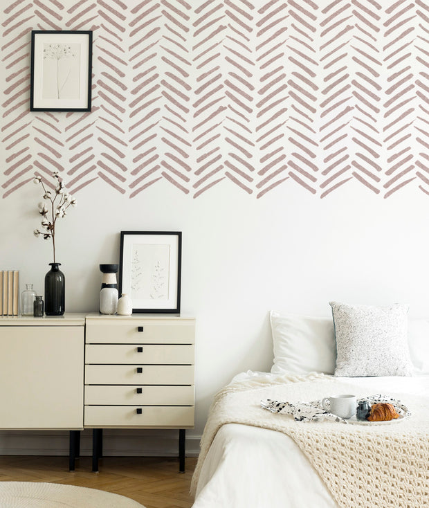 WILLOW Herringbone Pattern Stencil