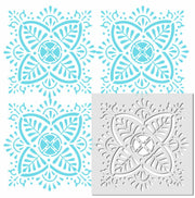 Balapur Indian flower stencil pattern