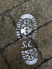 Santa Boot Print Stencils