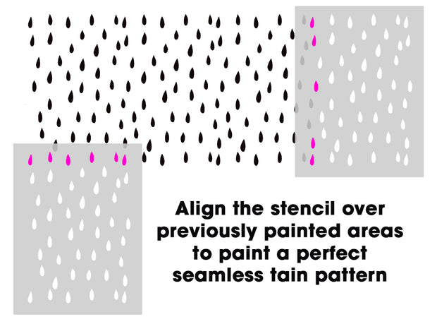 AMAYA Rain Pattern Stencil