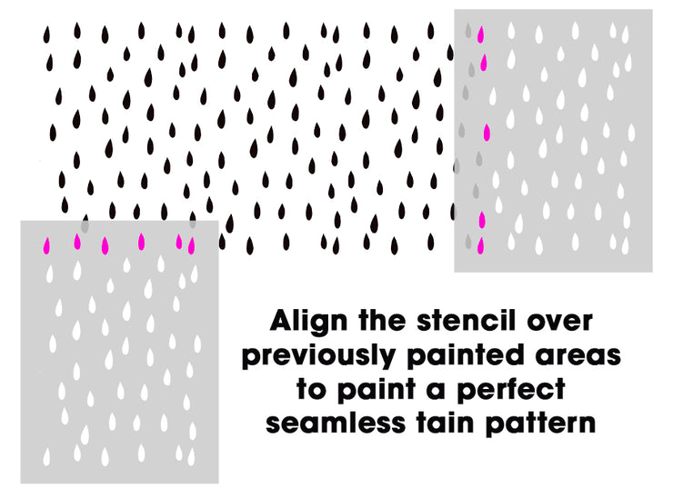 AMAYA Rain Pattern Stencil